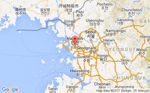 仁川港口地图